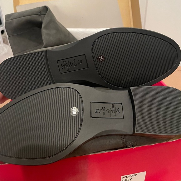 Grey Suede Riding boots - Picture 4 of 5